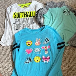 Justice long sleeve tees